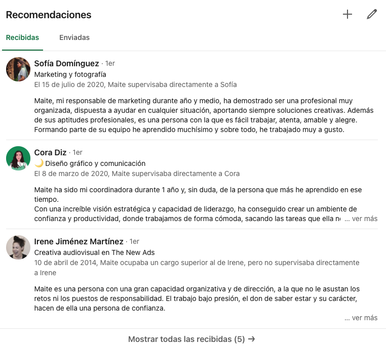 recomendaciones linkedin